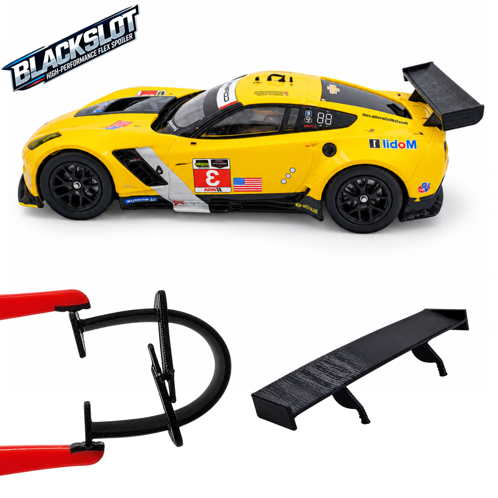 [Black-1007-1007] Carrera 124 Chevrolet Corvette C7.R Flex-Spoiler von Blackslot