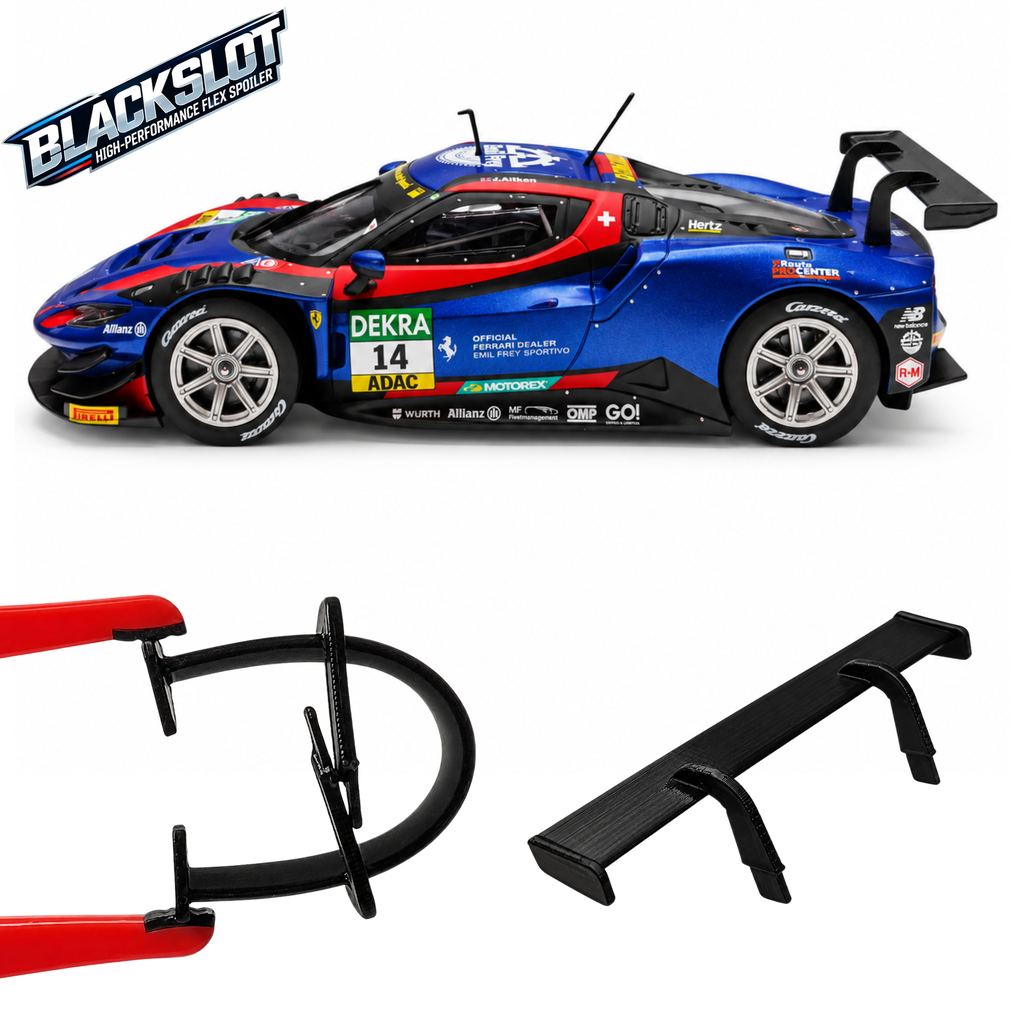 [Black-1015-1015] Carrera 124 Ferrari 296 GT3 Flex-Spoiler von Blackslot