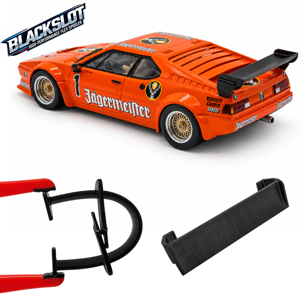 [Black-1010-1010] Carrera 124 BMW M1 Flex-Spoiler von Blackslot