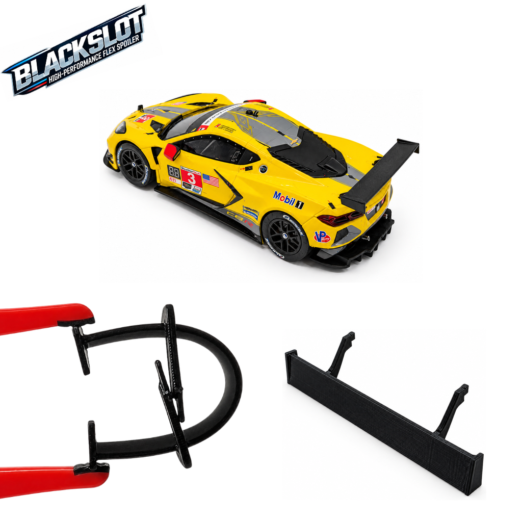 [Black-1003-1003] Carrera 124 Chevrolet Corvette C8.R Flex-Spoiler von Blackslot