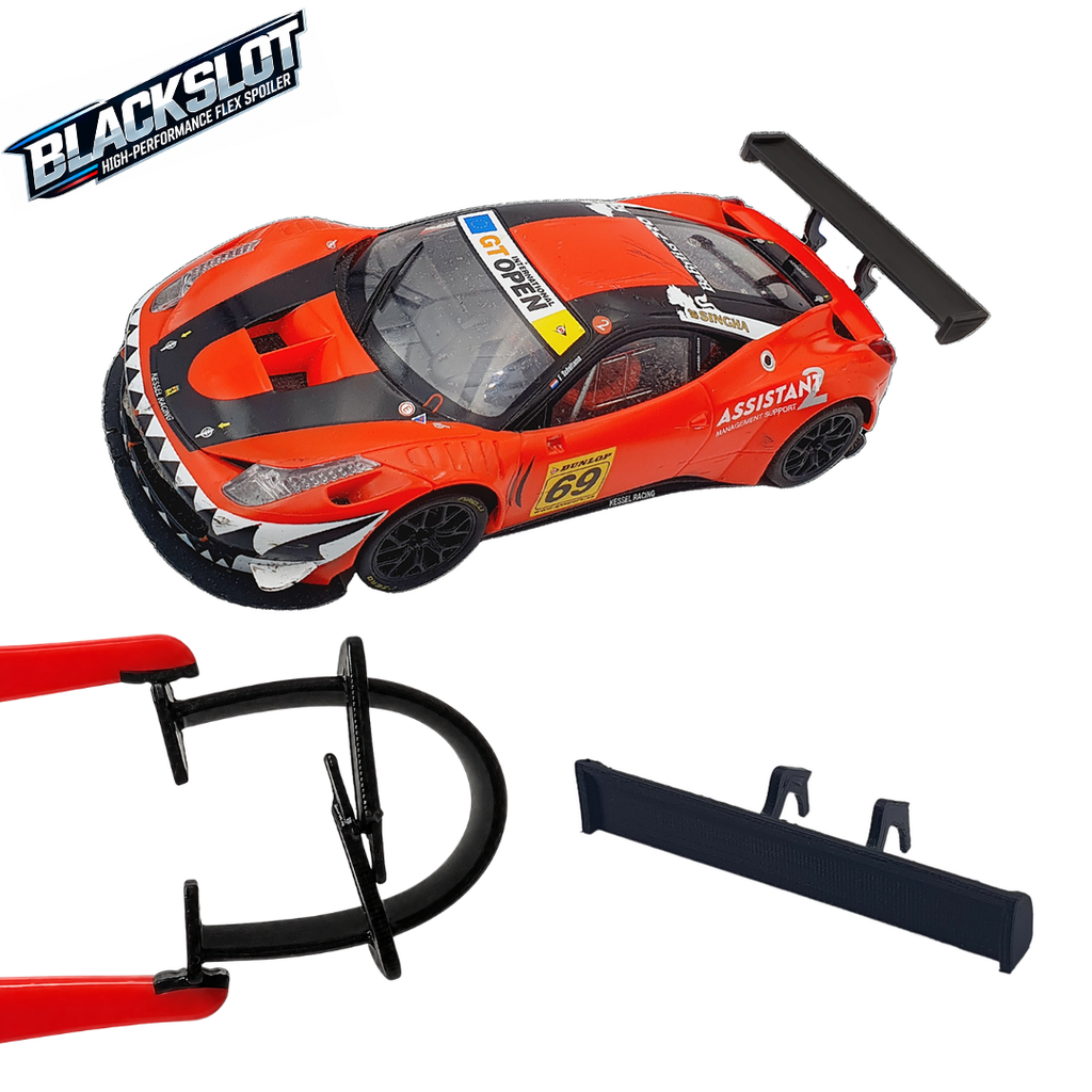 [Black-1009-1009] Carrera 124 Ferrari 458 GT3 Flex-Spoiler von Blackslot