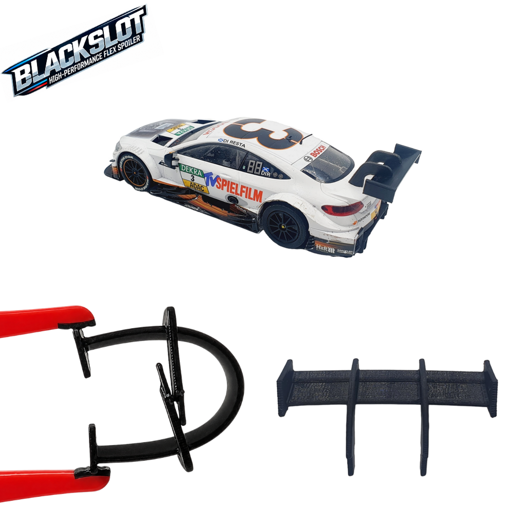 [Black-1005-1005] Carrera 124 Mercedes C63 AMG DTM Flex-Spoiler von Blackslot