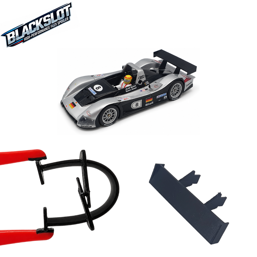 [Black-0029-0029] Carrera 132 Audi R8R Flex-Spoiler von Blackslot