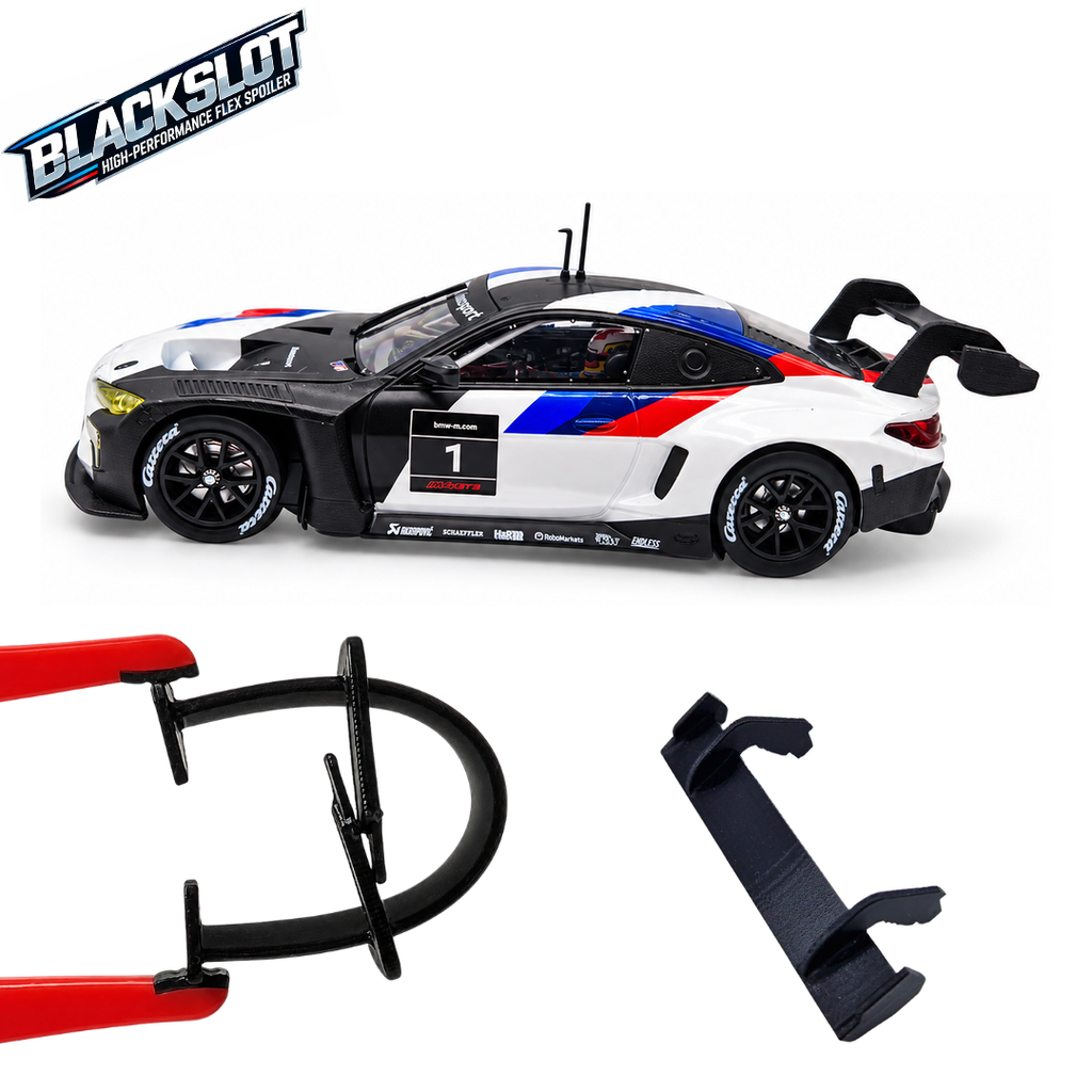 [Black-0007-0007] Carrera 132 BMW M4 GT3 Flex-Spoiler von Blackslot