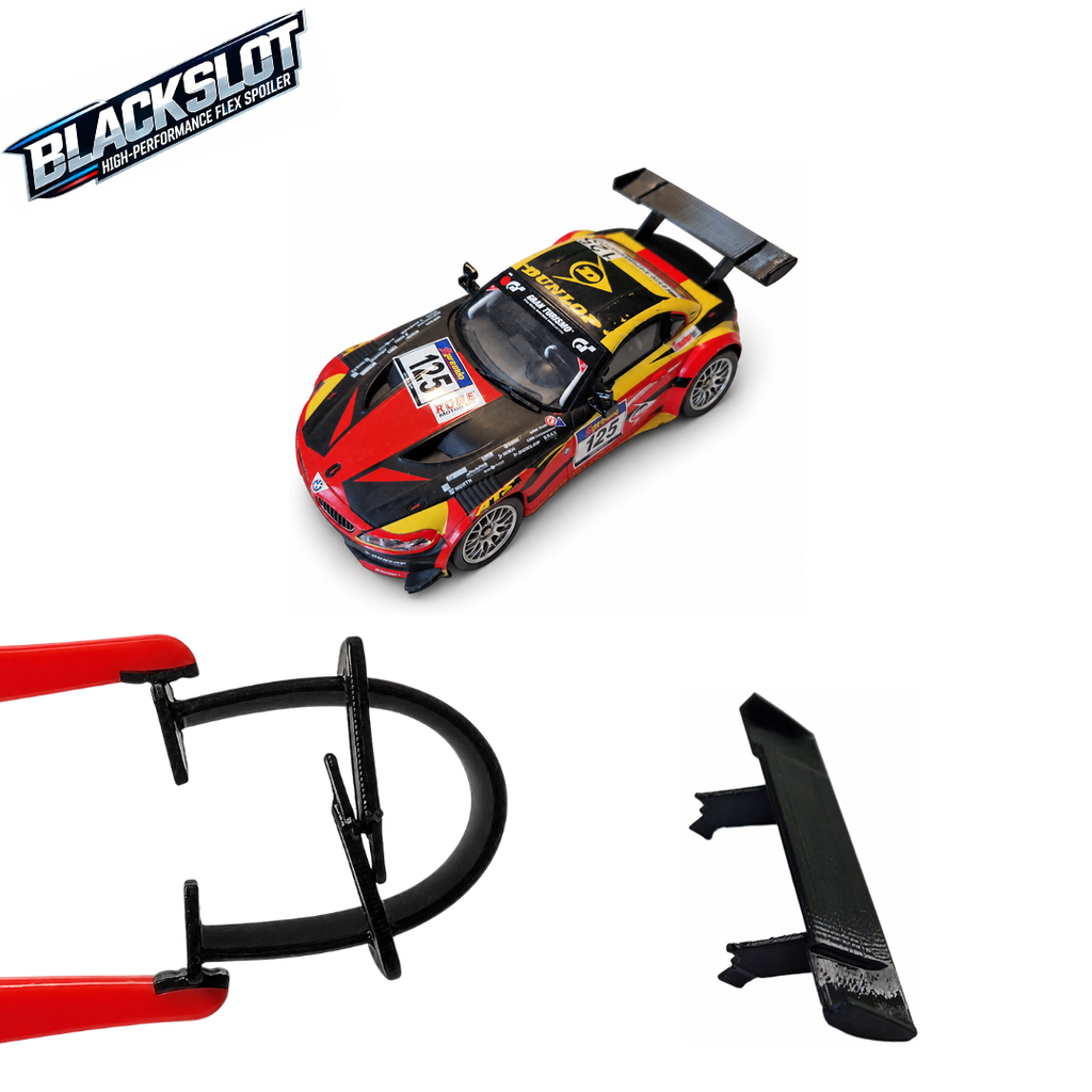 [Black-0003-0003] Carrera 132 BMW Z4 GT3 Flex-Spoiler von Blackslot