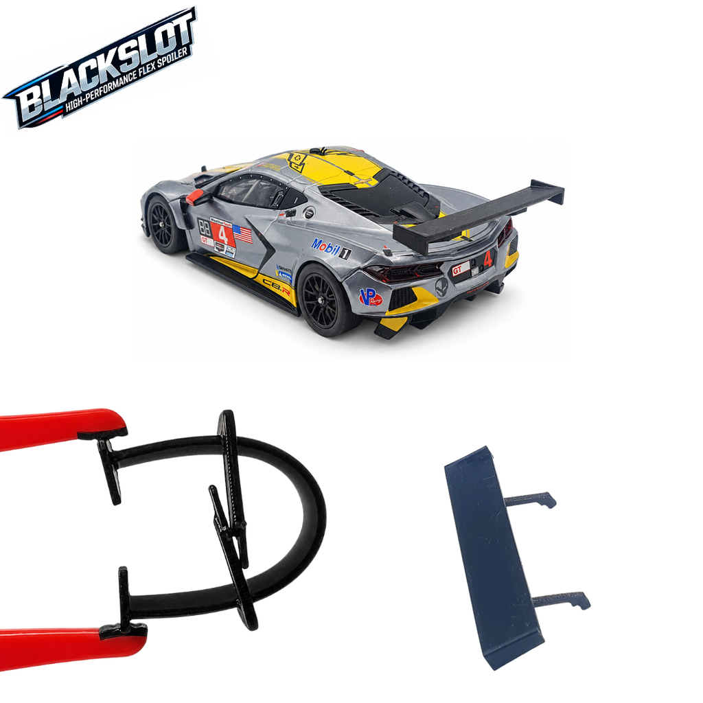 [Black-0006-0006] Carrera 132 Chevrolet Corvette C8.R Flex-Spoiler von Blackslot
