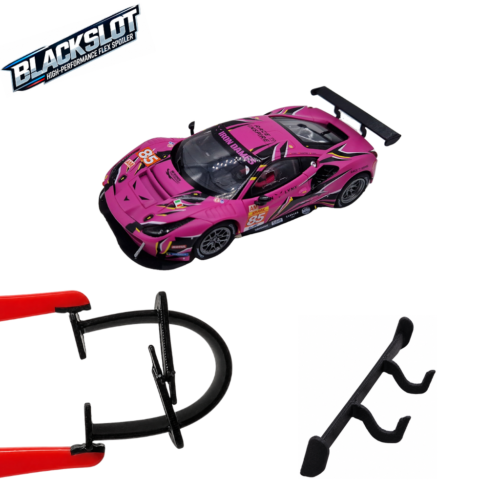 [Black-0019-0019] Carrera 132 Ferrari 488 GT3 Flex-Spoiler von Blackslot