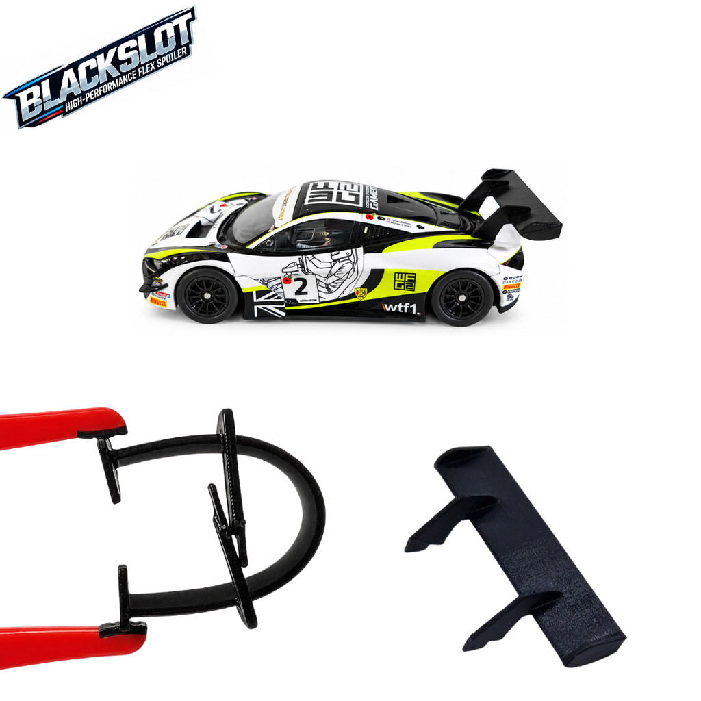[Black-0021-0021] Carrera 132 McLaren 720S GT3 Flex-Spoiler von Blackslot