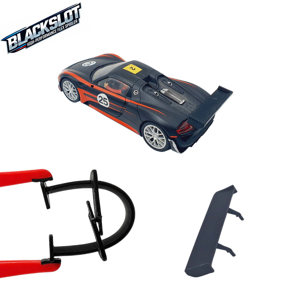[Black-0025-0025] Carrera 132 Porsche 918 Spyder Flex-Spoiler von Blackslot