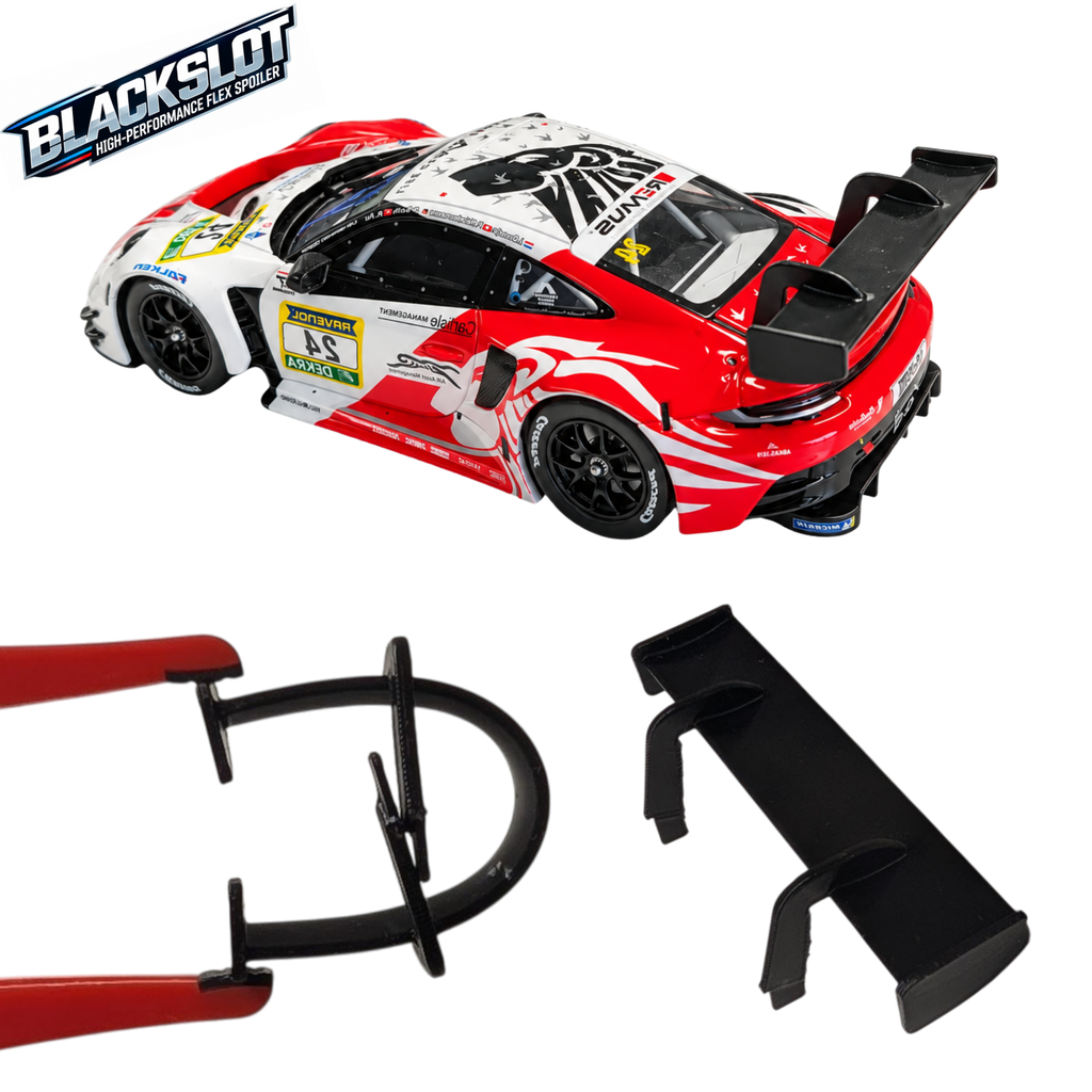 [Black-1018-1018] Carrera 124 Porsche 911 GT3 R (992) Flex-Spoiler von Blackslot