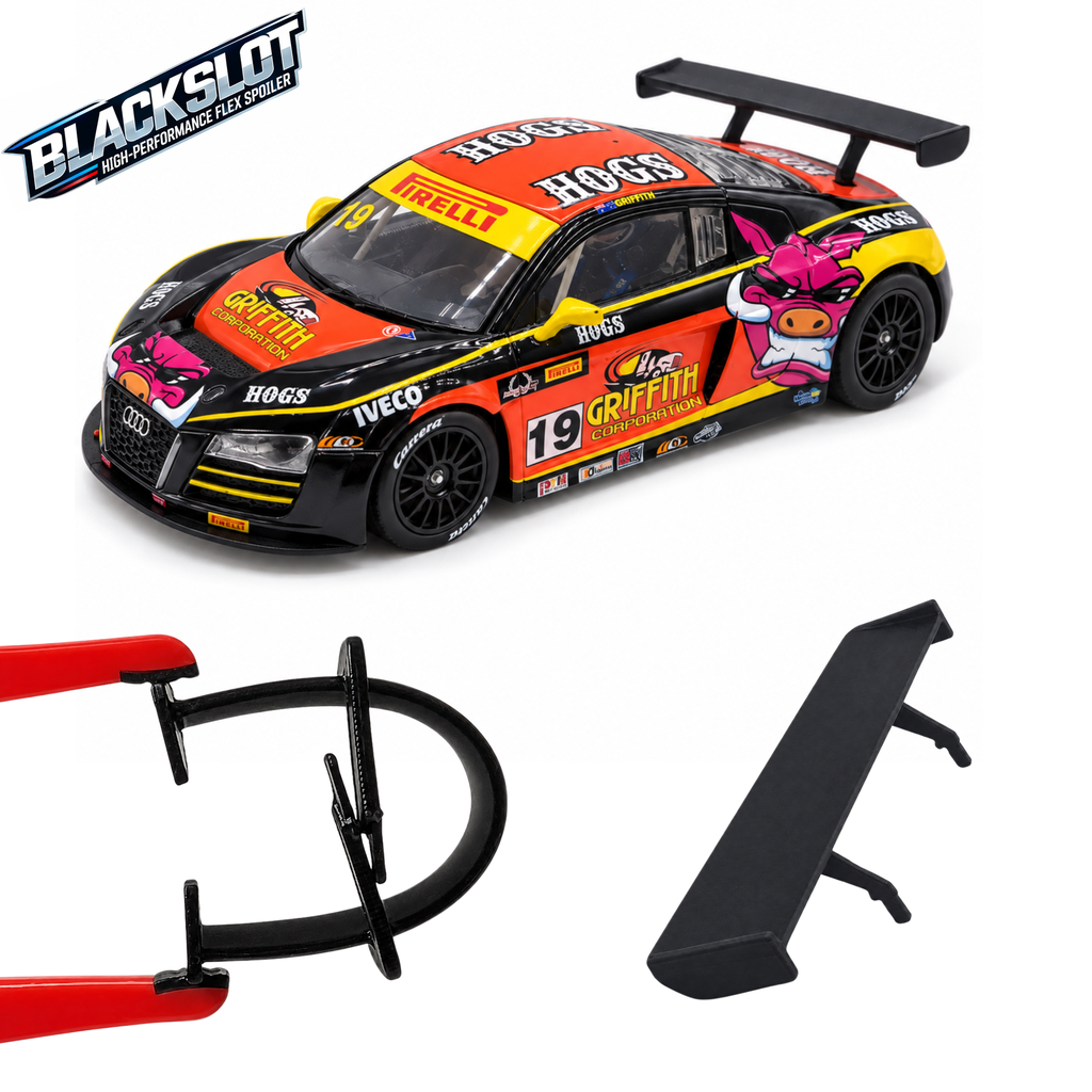 [Black-1011-1011] Carrera 124 Audi R8 LMS Flex-Spoiler von Blackslot